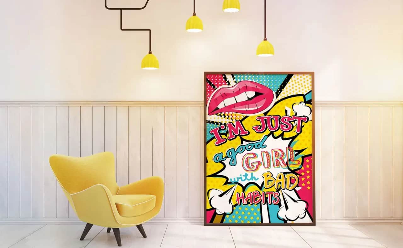 Plakat pop art: Jak zmienić wnętrze w kolorową przestrzeń pełną stylu