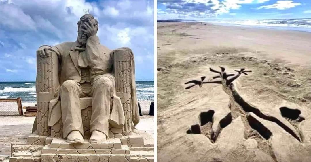 Niezwykłe rzeźby z piasku na plaży, które musisz zobaczyć tej lata